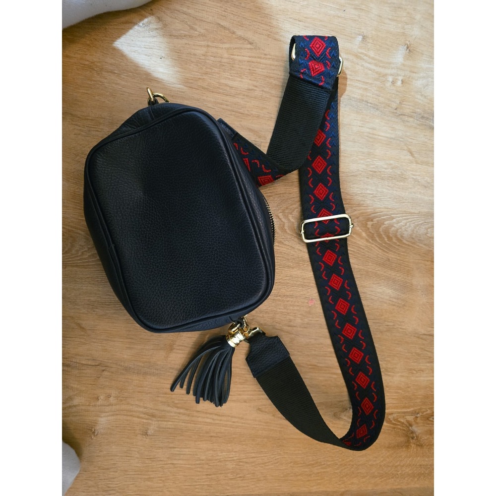 Italian Borse in Pelle Dark‎ Blue Genuine Leather Cross Body Bag
